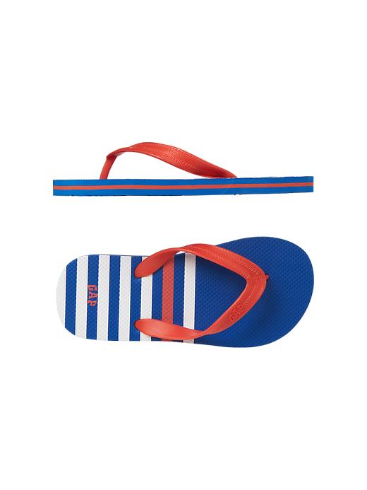 View large product image 1 of 1. Factory graphic flip flops
