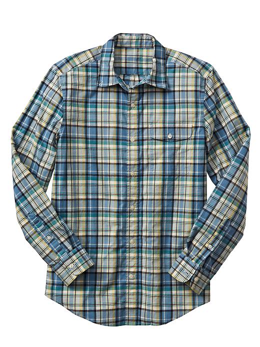 Image number 7 showing, Factory print poplin shirt (slim fit)