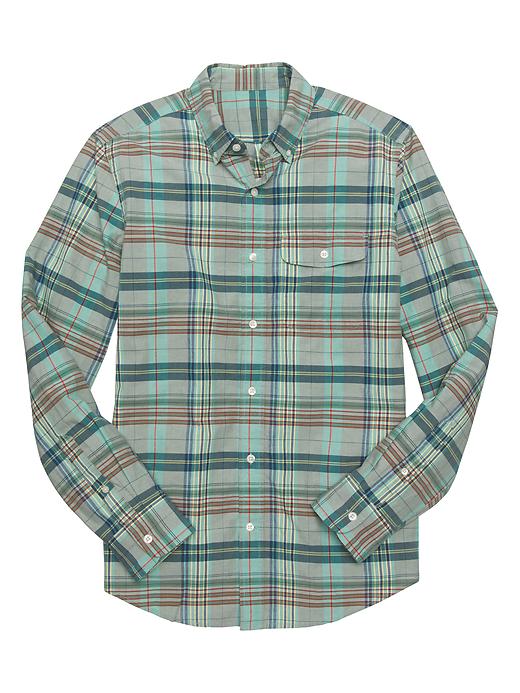 Image number 6 showing, Factory print poplin shirt (slim fit)