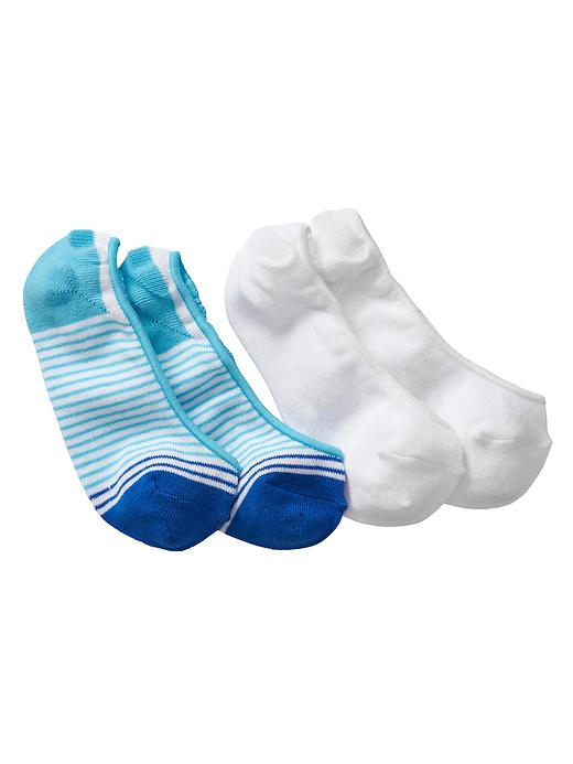 View large product image 1 of 1. Factory stripe no-show socks (2-pack)