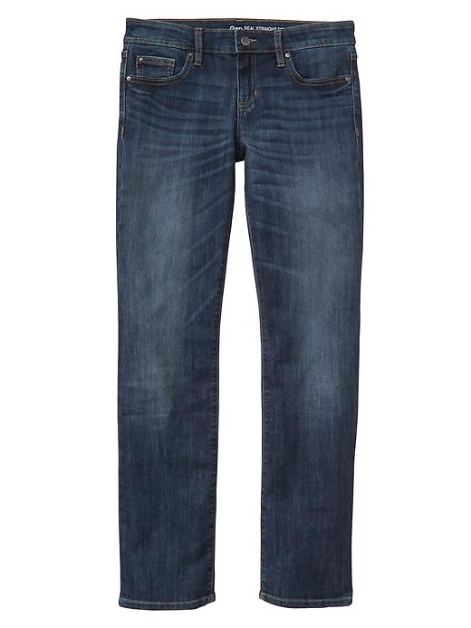 Image number 2 showing, Mid Rise Real Straight Jeans