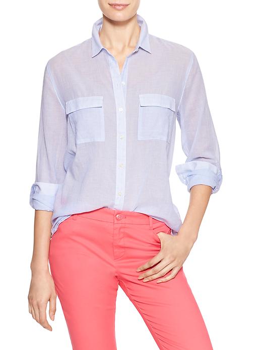 View large product image 1 of 1. Boyfriend utility shirt