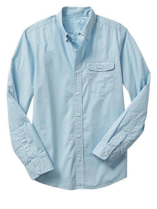 Image number 10 showing, Factory print poplin shirt (slim fit)