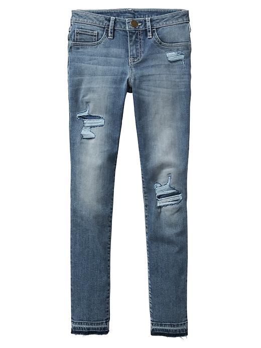 Image number 1 showing, Factory destructed super skinny fit jeans