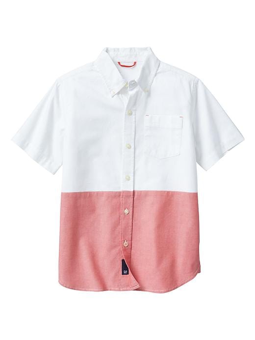 Image number 1 showing, Factory colorblock oxford shirt