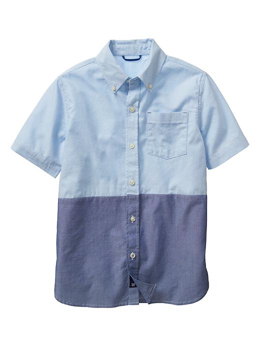 Image number 3 showing, Factory colorblock oxford shirt