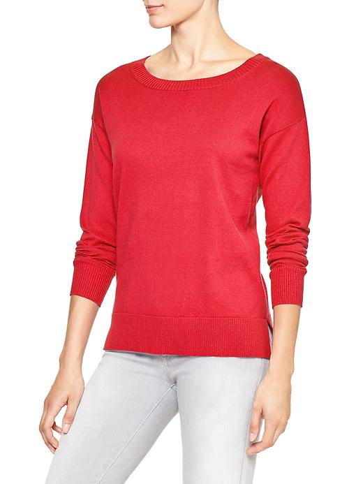 View large product image 1 of 1. Drop-shoulder sweater