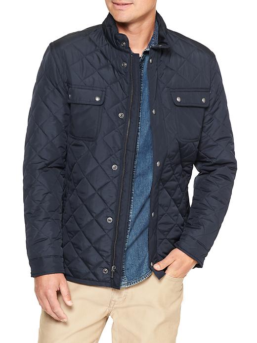 Image number 1 showing, Quilted zip jacket