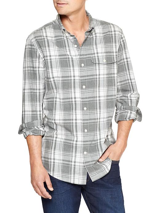 View large product image 1 of 1. Plaid shirt (slim fit)