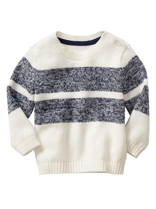 View large product image 1 of 2. Chest-stripe sweater