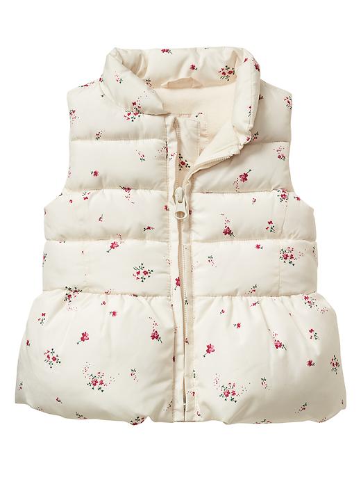 View large product image 1 of 1. Warmest floral quilted vest