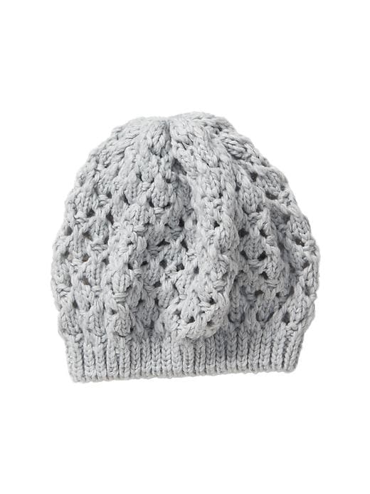 View large product image 1 of 1. Open-knit beanie