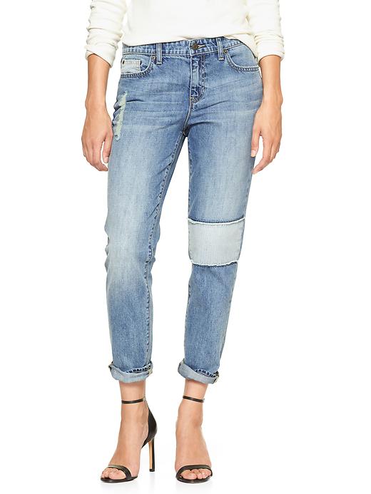 Image number 1 showing, Mid rise rip & repair sexy boyfriend fit jeans