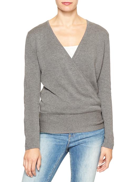 Image number 1 showing, Crossover V-neck sweater