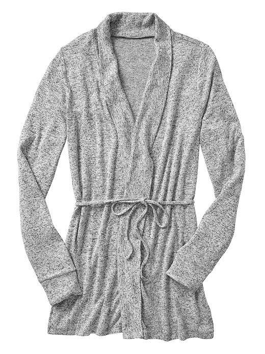 Image number 3 showing, Softspun knit open-front cardigan