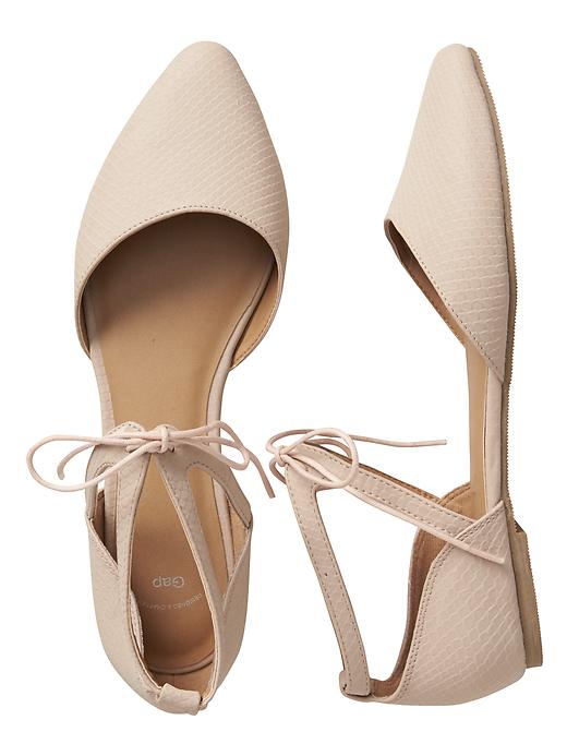 View large product image 1 of 1. Lace-up d'orsay flats