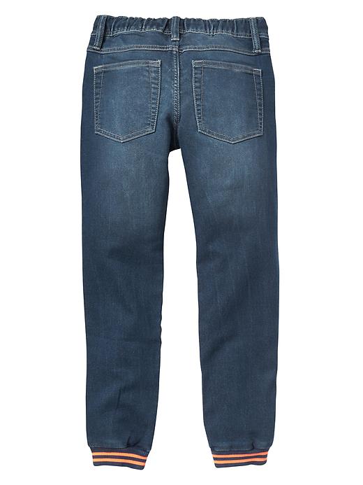 Image number 2 showing, Contrast-stripe slim stretch knit jeans