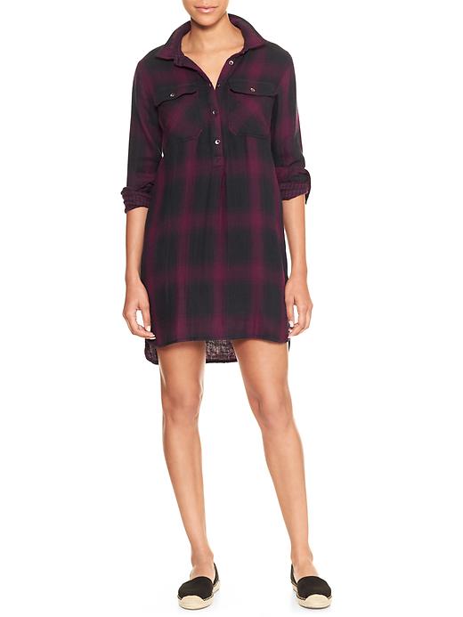 Image number 1 showing, Plaid popover shirtdress