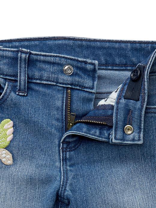Image number 4 showing, Embroidered butterfly skinny fit jeans