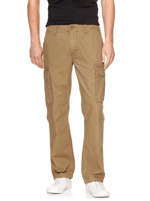 Image number 1 showing, Straight fit ripstop cargo pants