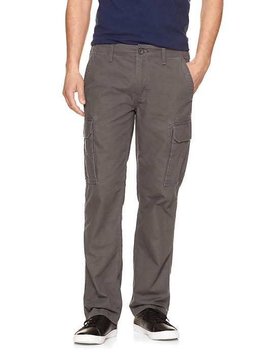 Image number 4 showing, Straight fit ripstop cargo pants