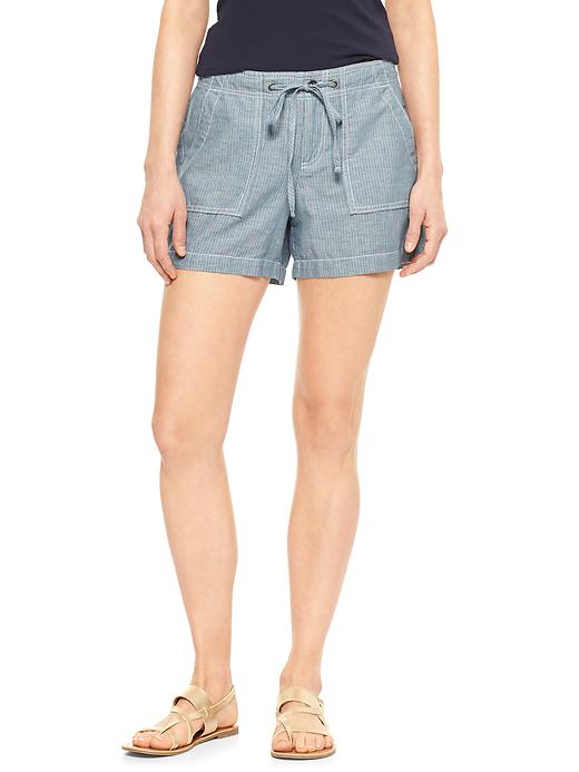 Image number 6 showing, Linen-cotton shorts