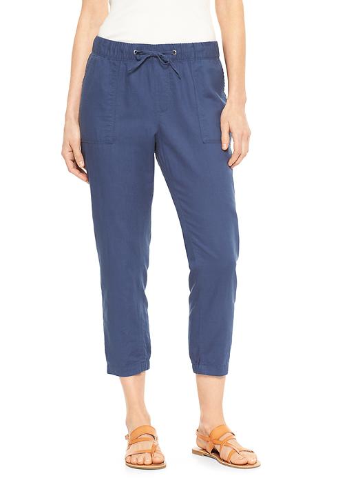 View large product image 1 of 1. Linen-blend utility pants