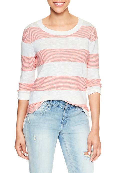 Image number 4 showing, Stripe three-quarter sleeve sweater