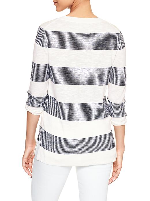 Image number 2 showing, Stripe three-quarter sleeve sweater