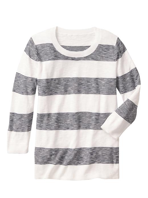 Image number 3 showing, Stripe three-quarter sleeve sweater