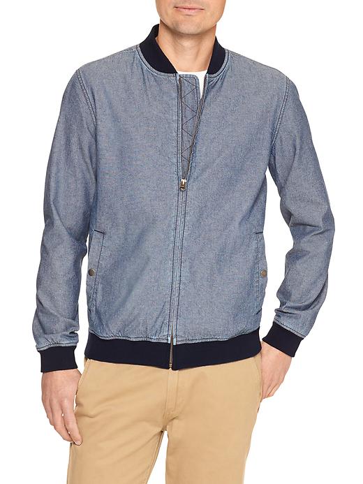 Image number 2 showing, Chambray bomber