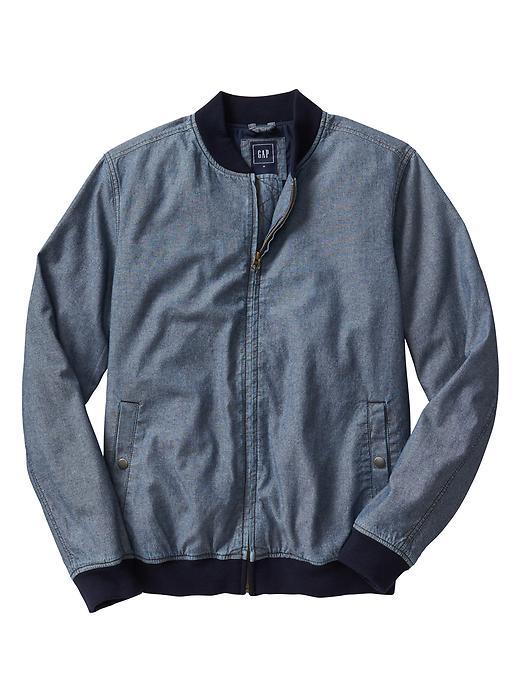 Image number 4 showing, Chambray bomber