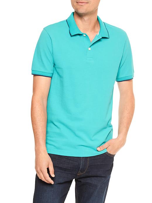 Image number 3 showing, Tipped pique polo