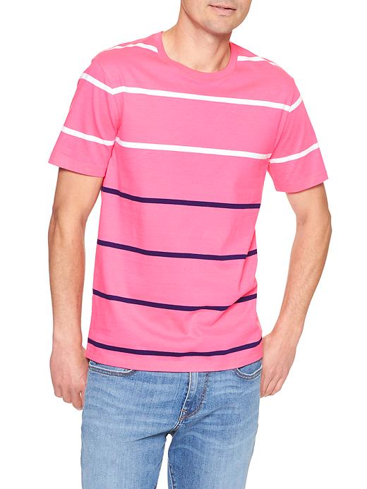View large product image 1 of 1. Everyday stripe crewneck tee