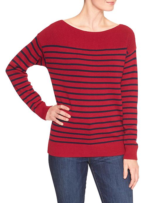 Image number 6 showing, Stripe boatneck sweater