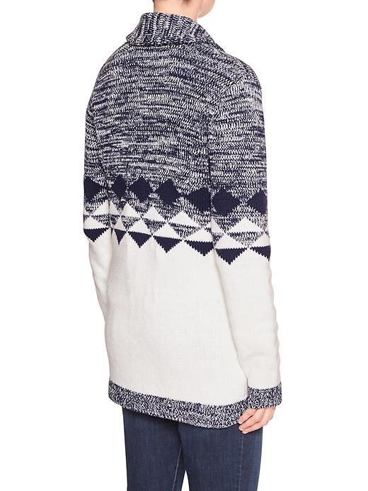 Image number 2 showing, Intarsia open-front cardigan