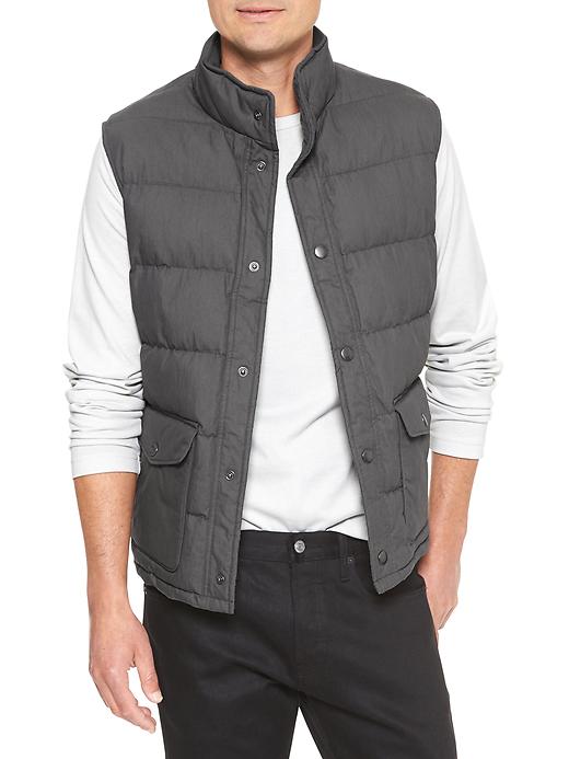Image number 1 showing, Quilted puffer vest