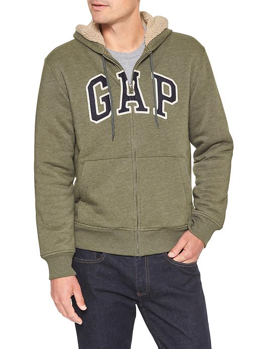 Image number 6 showing, Sherpa-lined arch logo zip hoodie