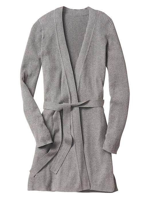 Image number 3 showing, Long open-front cardigan