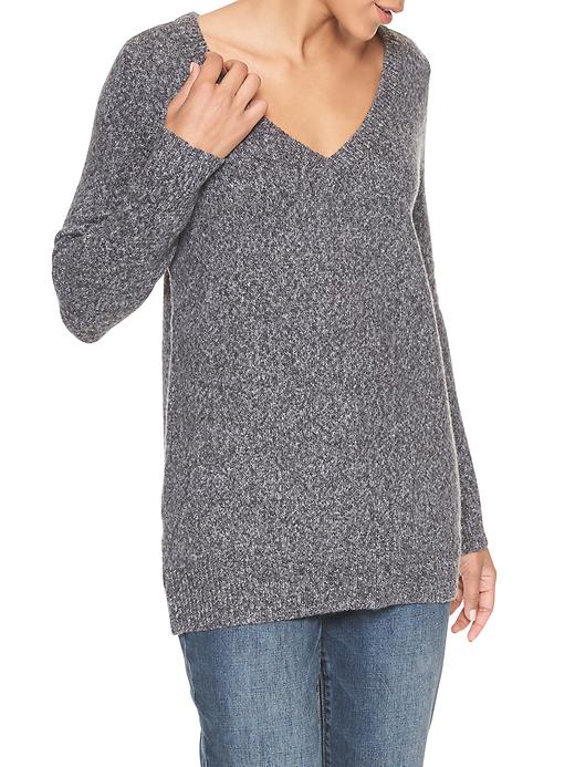 Image number 1 showing, Boucle V-neck sweater