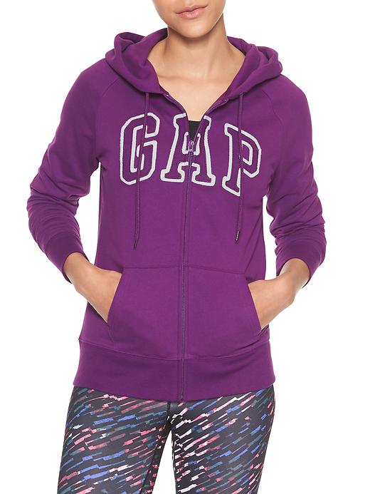 Image number 1 showing, Raglan arch logo zip hoodie