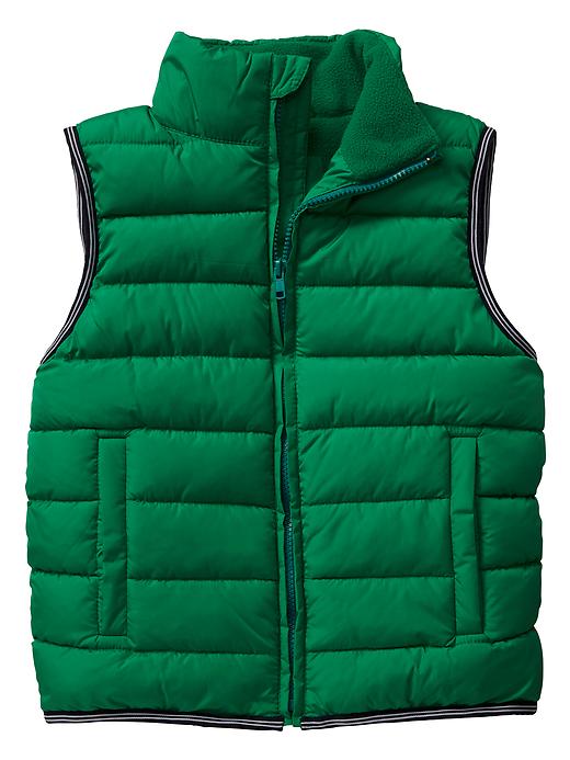 View large product image 1 of 1. Warmest contrast-trim puffer vest