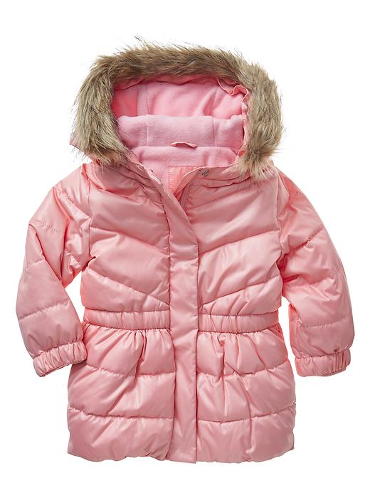 View large product image 1 of 1. Warmest faux-fur hooded jacket