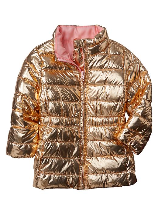 View large product image 1 of 1. Metallic puffer jacket