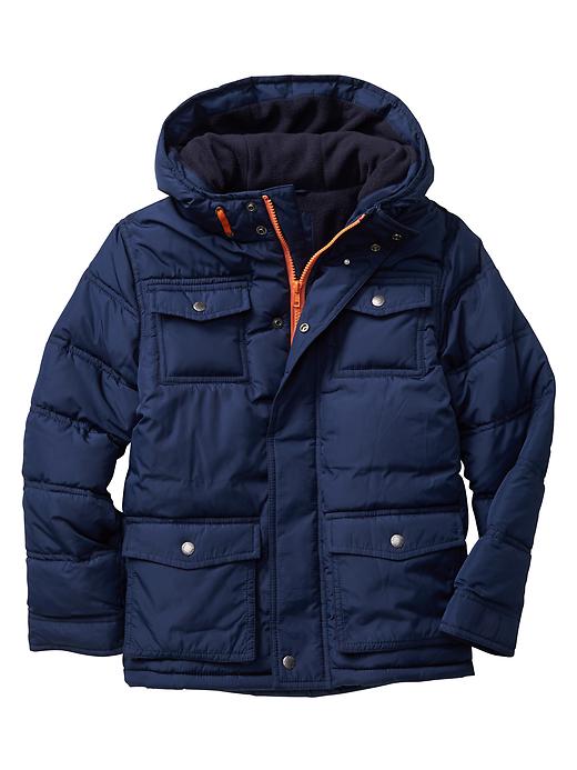 View large product image 1 of 1. Warmest hooded jacket