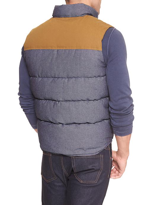 Image number 3 showing, Mix-media puffer vest