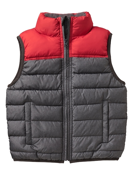 Image number 1 showing, Warmest colorblock puffer vest