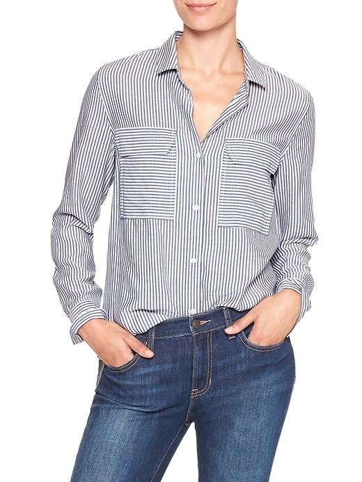 Image number 1 showing, Oversized print boyfriend shirt