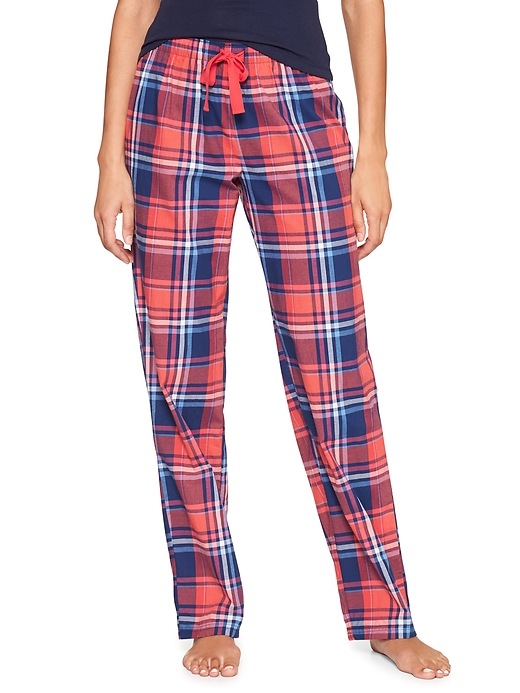 View large product image 1 of 1. Print poplin pants
