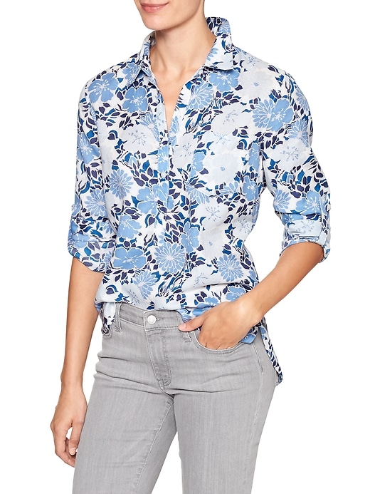 Image number 1 showing, Print popover shirt